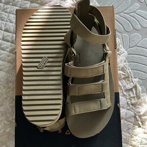 Olive Green TEVA “Flatform” Sandals